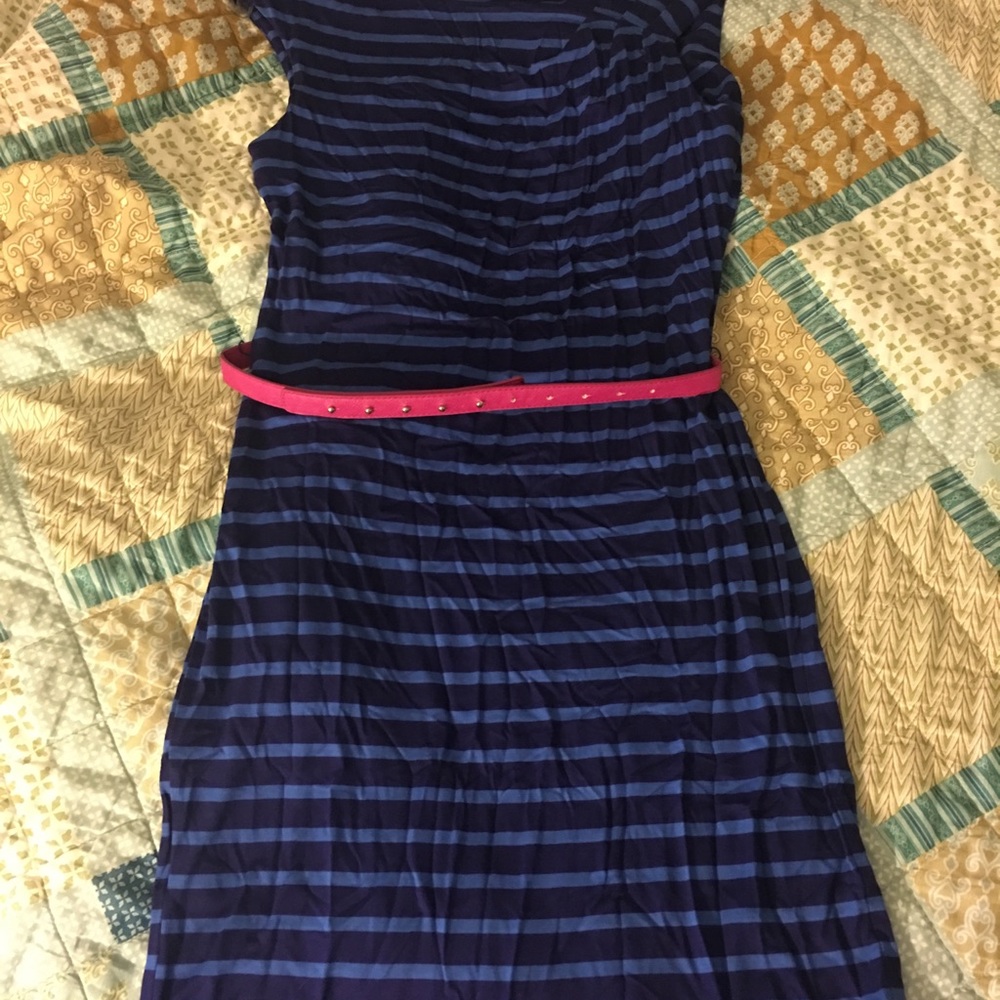 Calvin Klein dress with pink belt size 8